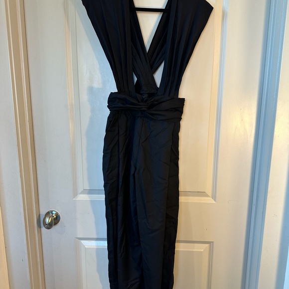 Rachel Comey Black Pleated Ballon Style Cinch Waist Tapered Hem Jumpsuit, Size 4 - Picture 11 of 11